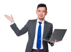 A picture of a young man wearing a suit