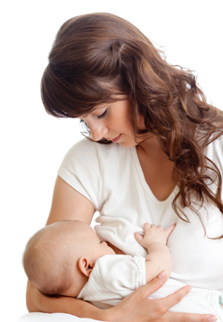 A picture of a Mother breastfeeding a baby