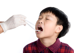 A picture of a child at the dentist